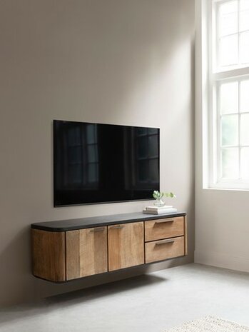 Hangend tv-meubel teak small